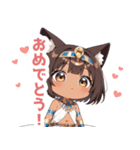 まったりエジプト猫の女の子スタンプ（個別スタンプ：38）