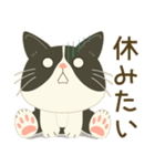 五月病絶賛こじらせ中！【ハチワレコンビ】（個別スタンプ：7）