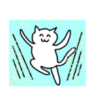 様子のおかしい変な白いねこ。（個別スタンプ：12）