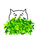 様子のおかしい変な白いねこ。（個別スタンプ：36）