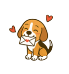 犬の世界のボボ、ビーグルの日常（個別スタンプ：8）