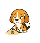 犬の世界のボボ、ビーグルの日常（個別スタンプ：17）