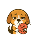 犬の世界のボボ、ビーグルの日常（個別スタンプ：33）