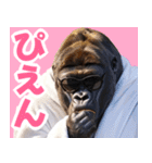 サングラスしたゴリラ【バスローブ3】（個別スタンプ：9）