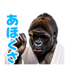 サングラスしたゴリラ【バスローブ3】（個別スタンプ：25）