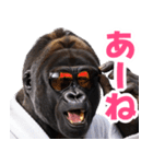 サングラスしたゴリラ【バスローブ3】（個別スタンプ：26）