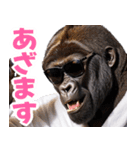 サングラスしたゴリラ【バスローブ3】（個別スタンプ：32）