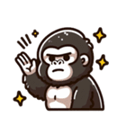 面白ゴリラ君たち（個別スタンプ：1）