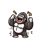 面白ゴリラ君たち（個別スタンプ：4）