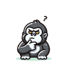 面白ゴリラ君たち（個別スタンプ：8）