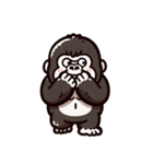 面白ゴリラ君たち（個別スタンプ：21）