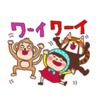 ほっかむり花ちゃんと動物たち10（個別スタンプ：11）