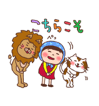 ほっかむり花ちゃんと動物たち10（個別スタンプ：22）