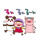 ほっかむり花ちゃんと動物たち10（個別スタンプ：27）