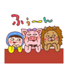 ほっかむり花ちゃんと動物たち10（個別スタンプ：32）