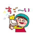 ほっかむり花ちゃんと動物たち10（個別スタンプ：33）