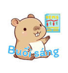 カピバラの生活 (ベトナム) Ver3（個別スタンプ：1）