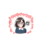 動く！眼鏡女子さっちゃん（個別スタンプ：4）