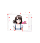 動く！眼鏡女子さっちゃん（個別スタンプ：6）