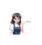 動く！眼鏡女子さっちゃん（個別スタンプ：7）