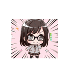 動く！眼鏡女子さっちゃん（個別スタンプ：8）