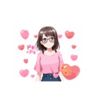 動く！眼鏡女子さっちゃん（個別スタンプ：9）