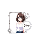 動く！眼鏡女子さっちゃん（個別スタンプ：16）