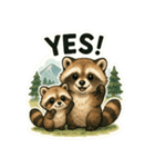 とってもかわいいタヌキの親子LINEスタンプ（個別スタンプ：7）