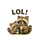 とってもかわいいタヌキの親子LINEスタンプ（個別スタンプ：9）