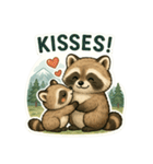 とってもかわいいタヌキの親子LINEスタンプ（個別スタンプ：15）
