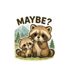 とってもかわいいタヌキの親子LINEスタンプ（個別スタンプ：16）