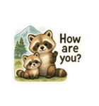 とってもかわいいタヌキの親子LINEスタンプ（個別スタンプ：18）