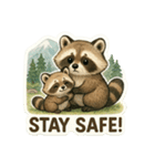 とってもかわいいタヌキの親子LINEスタンプ（個別スタンプ：24）