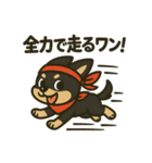 がんばれ！黒チワワ運動会スタンプ（個別スタンプ：3）