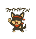 がんばれ！黒チワワ運動会スタンプ（個別スタンプ：4）