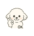 いつでも使える もふもふプードルくん<WH>（個別スタンプ：3）
