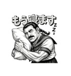 筋肉スクールガールの劇画スタンプ Part.2（個別スタンプ：9）