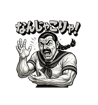 筋肉スクールガールの劇画スタンプ Part.2（個別スタンプ：14）