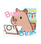 カピバラの生活 (えいご) Ver3（個別スタンプ：4）