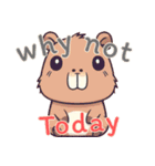 カピバラの生活 (えいご) Ver3（個別スタンプ：6）
