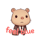 カピバラの生活 (えいご) Ver3（個別スタンプ：7）