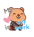 カピバラの生活 (えいご) Ver3（個別スタンプ：9）