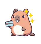 カピバラの生活 (えいご) Ver3（個別スタンプ：36）