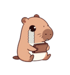 カピバラの生活 (漢字) Ver3（個別スタンプ：35）