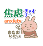 中国語（簡体）＋英語＋日本語 桃色うさぎ（個別スタンプ：20）