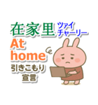 中国語（簡体）＋英語＋日本語 桃色うさぎ（個別スタンプ：40）