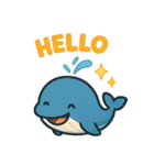 海のなかまたち 〜毎日ひとこと〜(英語Ver)（個別スタンプ：11）