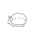なんだかゆるいふわふわなイヌ（個別スタンプ：1）