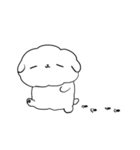 なんだかゆるいふわふわなイヌ（個別スタンプ：4）