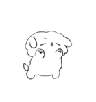 なんだかゆるいふわふわなイヌ（個別スタンプ：16）